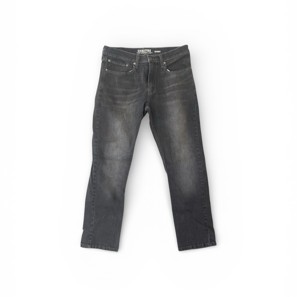 Levi's Men's Signature Skinny Black Jeans, Size 34/30